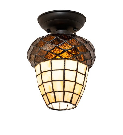 Meyda Tiffany 295553 One Light Flush Mount, Solar Black