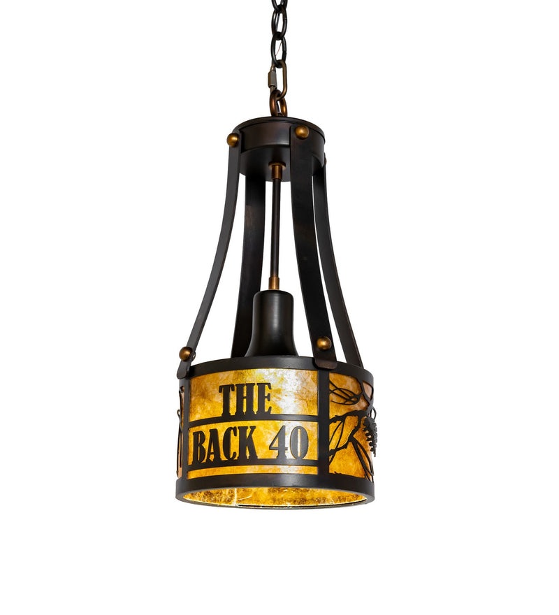 Meyda Tiffany 295779 One Light Pendant, Dark Burnished Antique Copper