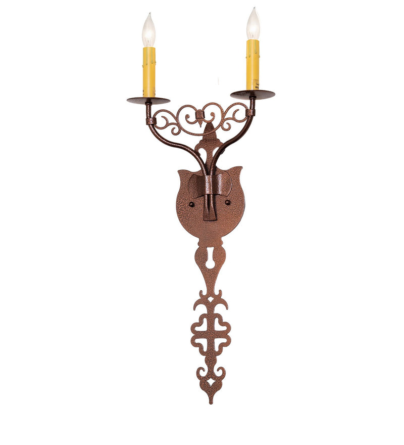 Meyda Tiffany 296139 Two Light Wall Sconce, New Copper Vein
