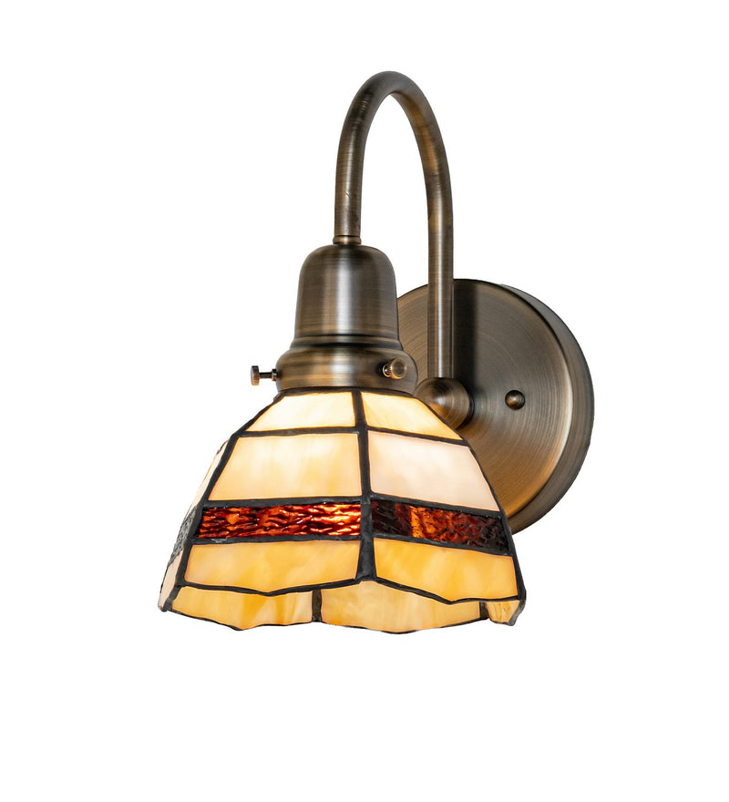 Meyda Tiffany 296142 One Light Wall Sconce, Antique Brass