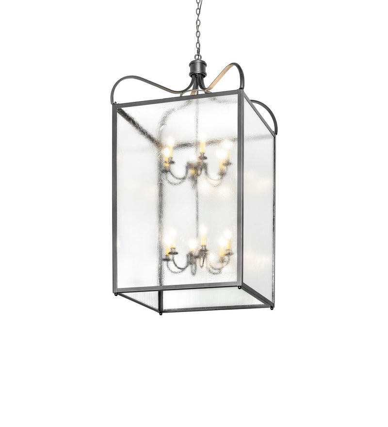 Meyda Tiffany 298483 12 Light Pendant, Charred Iron