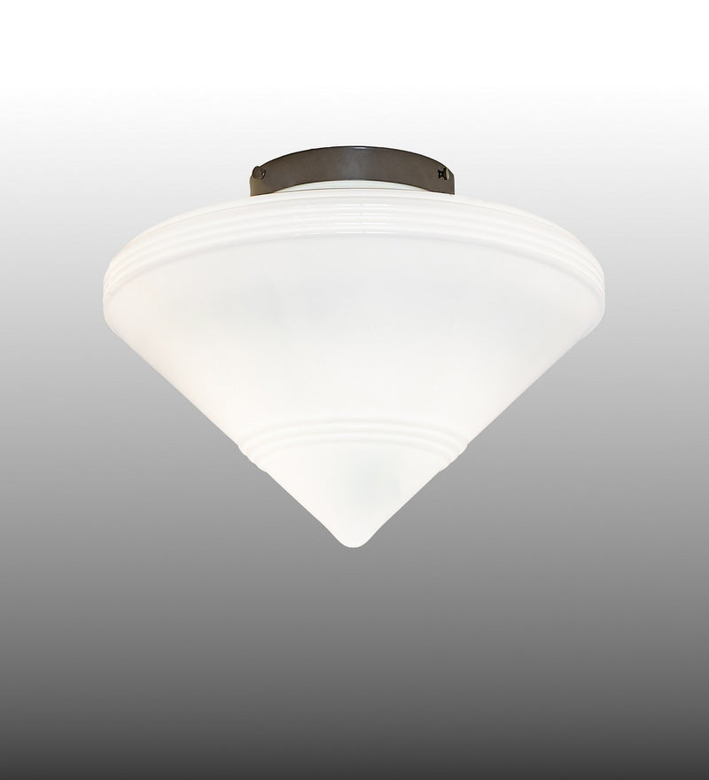 Meyda Tiffany 298991 One Light Flush Mount, Exterior Oil Rubbed Bronze