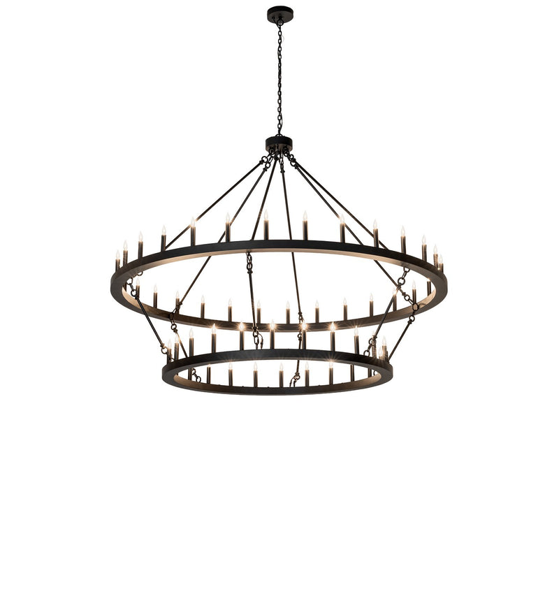 Meyda Tiffany 299045 LED Chandelier, Black Satin Wrought Iron