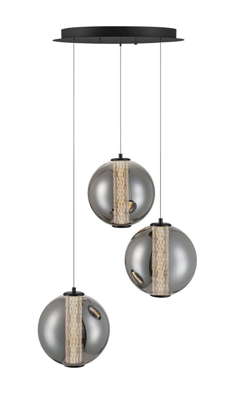 Eurofase 45736-036 LED Chandelier, Matte Black