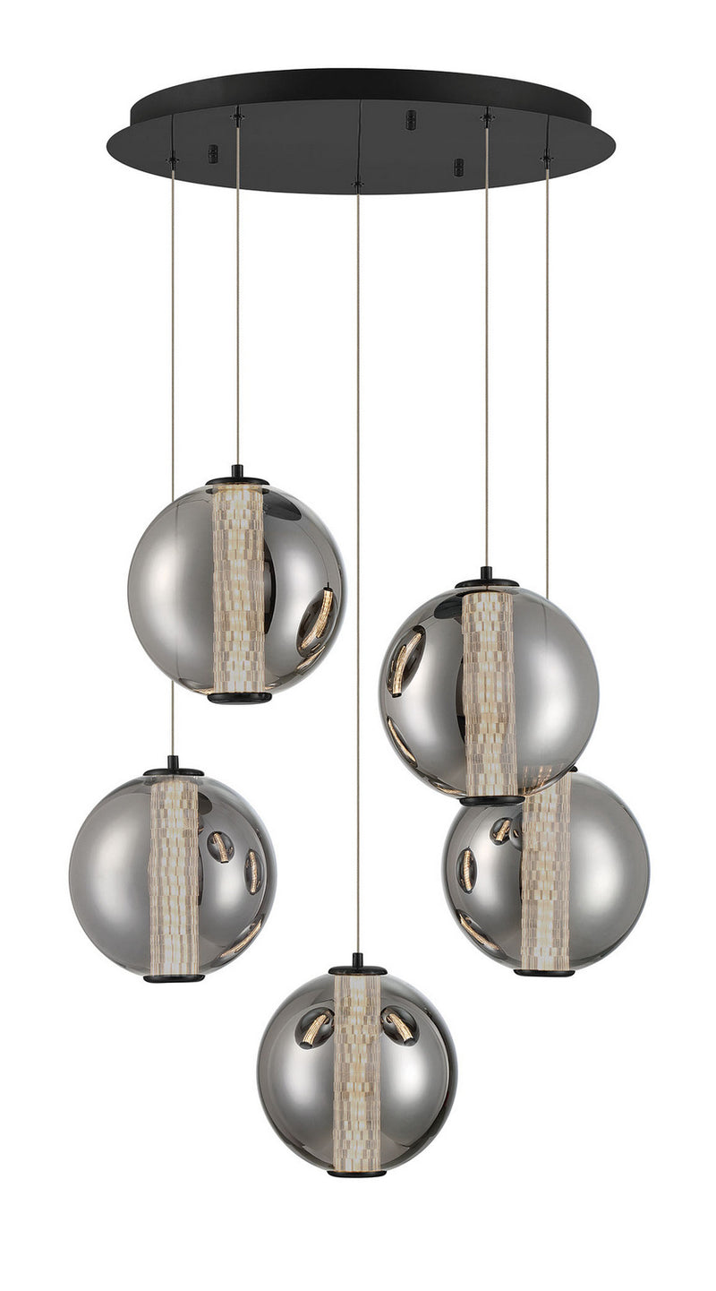Eurofase 45737-039 LED Chandelier, Matte Black