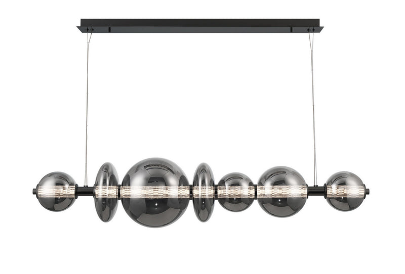 Eurofase 46772-060 LED Linear Chandelier, Matte Black
