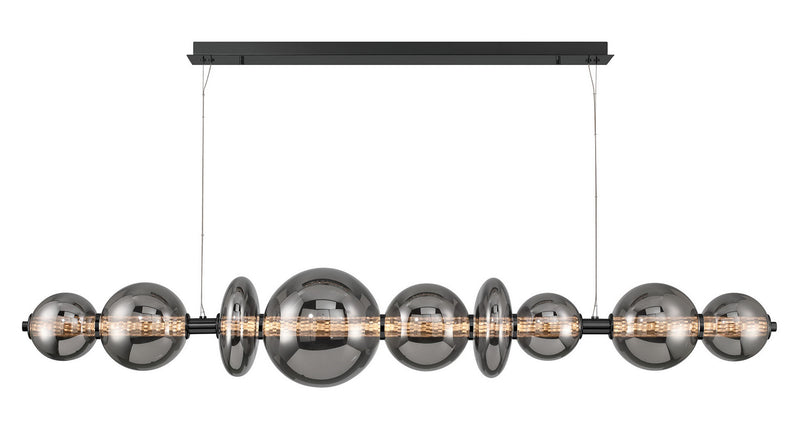 Eurofase 47257-061 LED Linear Chandelier, Matte Black