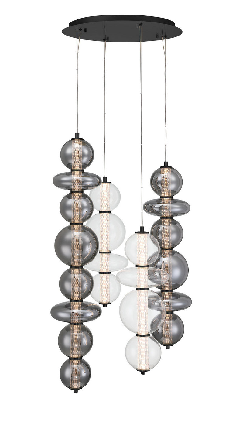 Eurofase 48960-038 LED Chandelier, Matte Black