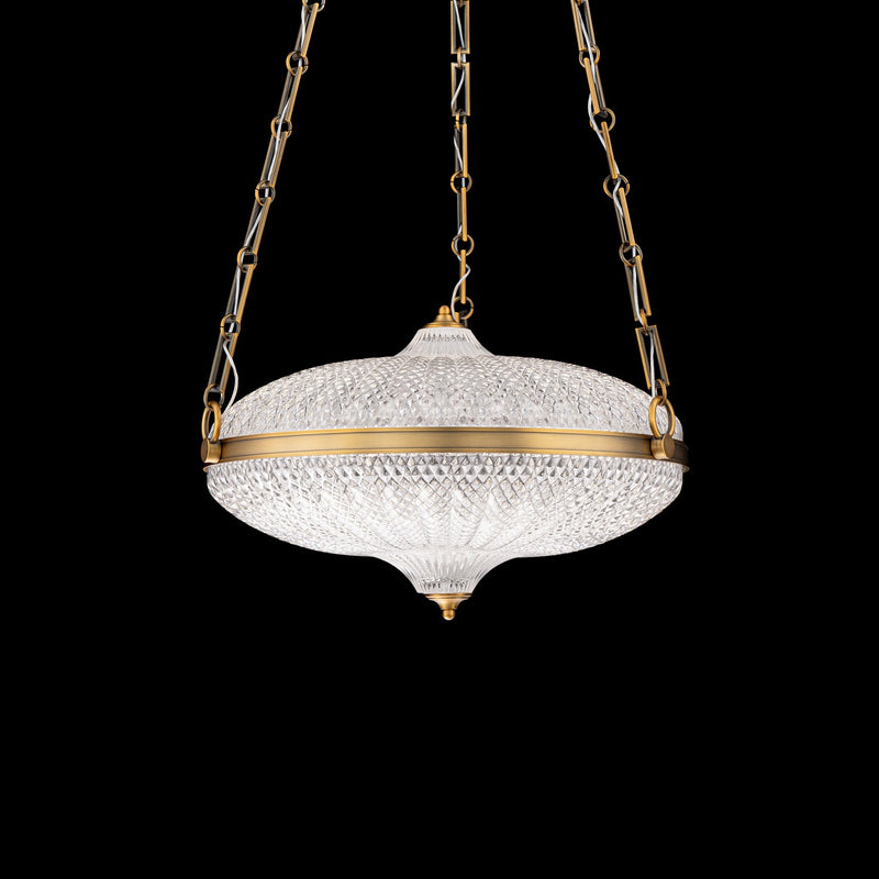 Schonbek S6021-700O LED Pendant, Aged Brass