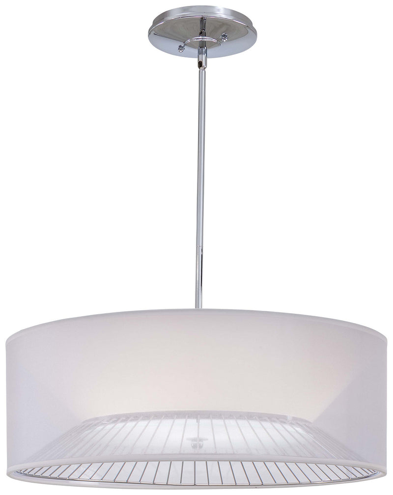 George Kovacs P313-077 Three Light Pendant, Chrome