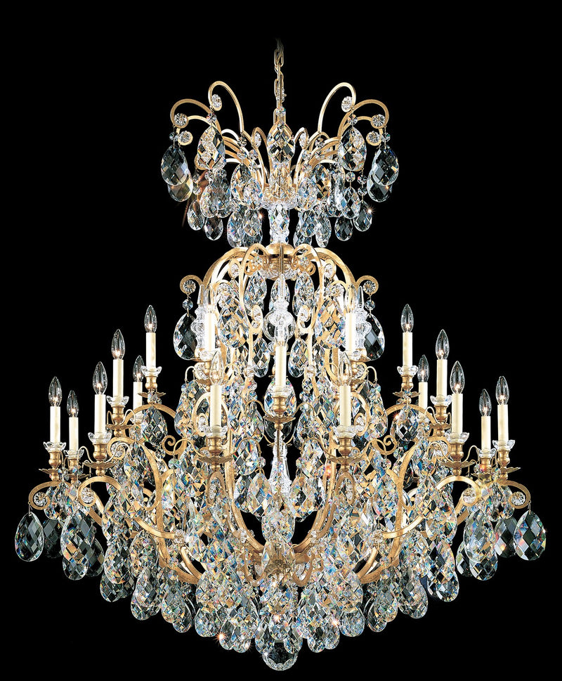 Schonbek 3774-48R 25 Light Chandelier, Antique Silver