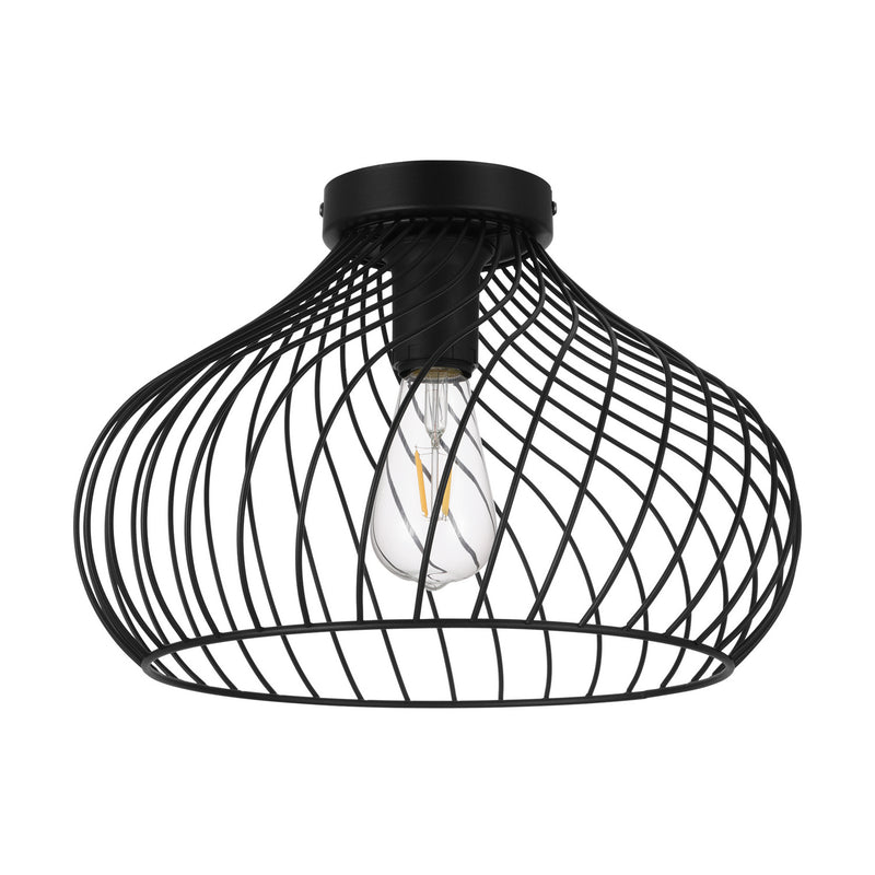 Eglo USA 32469A One Light Ceiling Mount, Black