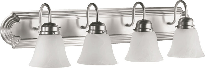 Quorum 5094-4-165 Four Light Vanity, Satin Nickel