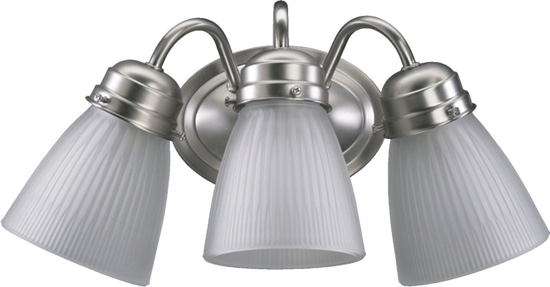 Quorum 5403-3-165 Three Light Wall Mount, Satin Nickel