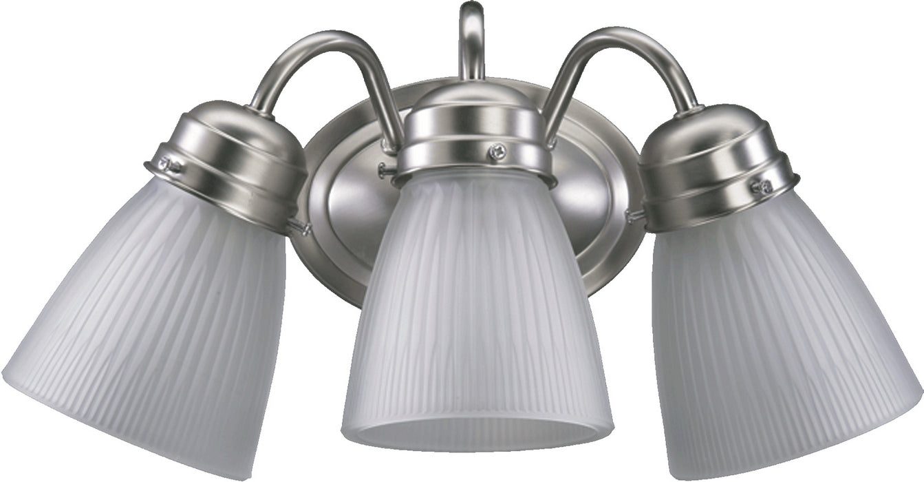 Quorum 5403-3-165 Three Light Wall Mount, Satin Nickel