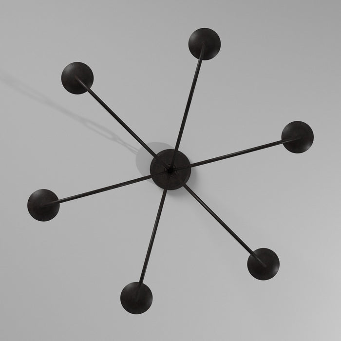 Artcraft AC1786EB Six Light Chandelier, Black