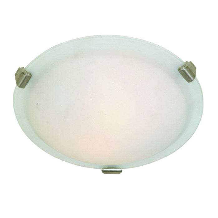 Artcraft AC2355BN Three Light Flush Mount, Brushed Nickel