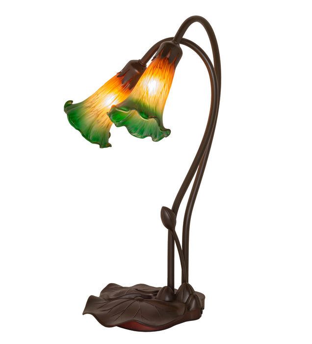 Meyda Tiffany 12939 Two Light Accent Lamp, Mahongany Bronze