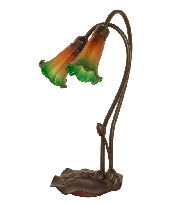 Meyda Tiffany 12939 Two Light Accent Lamp, Mahongany Bronze