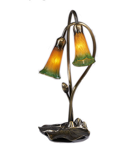 Meyda Tiffany 12939 Two Light Accent Lamp, Mahongany Bronze