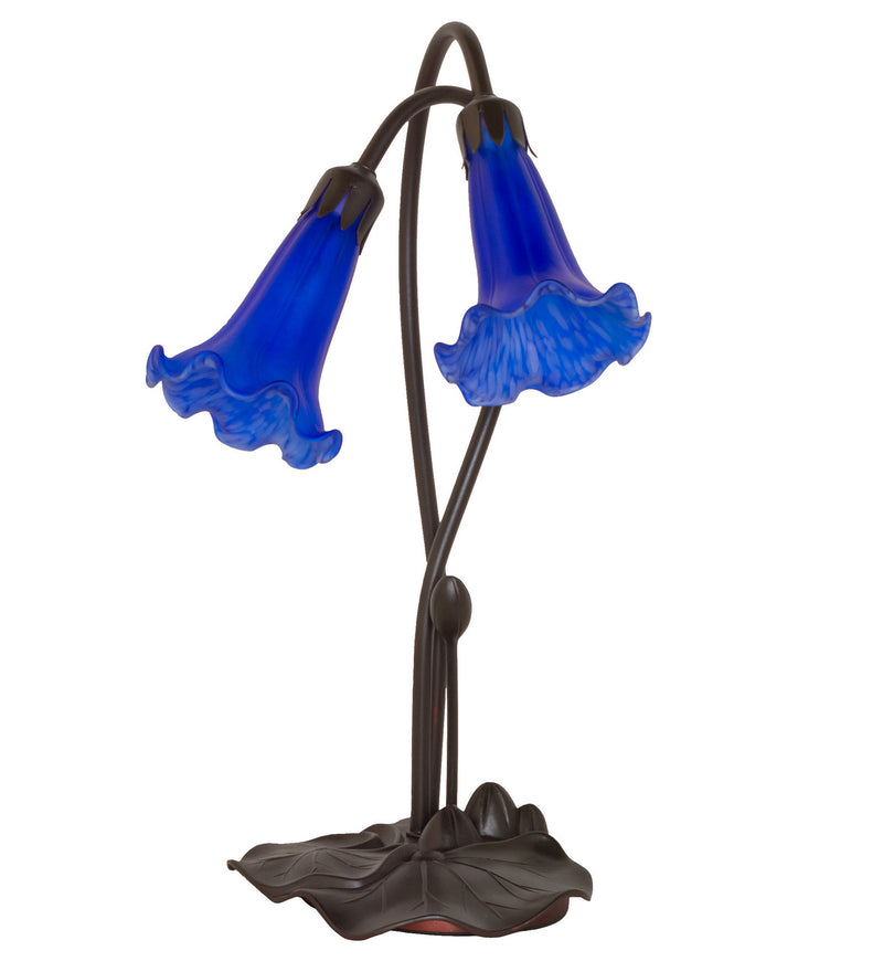 Meyda Tiffany 13064 Two Light Accent Lamp, Mahogany Bronze