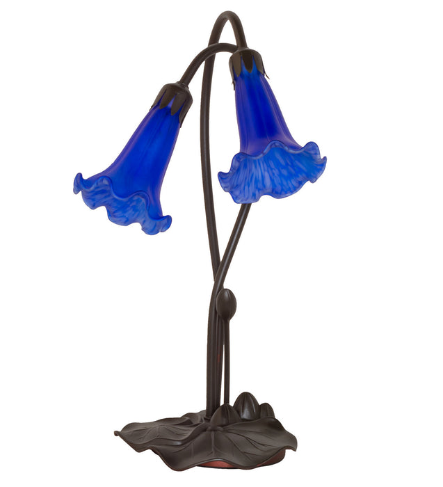 Meyda Tiffany 13064 Two Light Accent Lamp, Mahogany Bronze