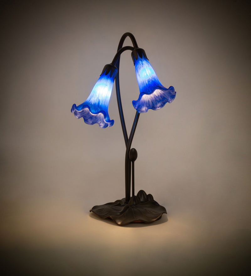 Meyda Tiffany 13064 Two Light Accent Lamp, Mahogany Bronze