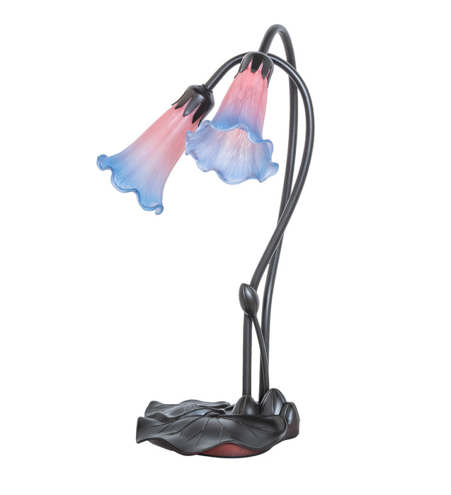 Meyda Tiffany 14064 Two Light Accent Lamp, Mahogany Bronze