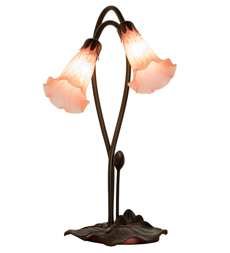 Meyda Tiffany 14110 Two Light Accent Lamp, Mahogany Bronze