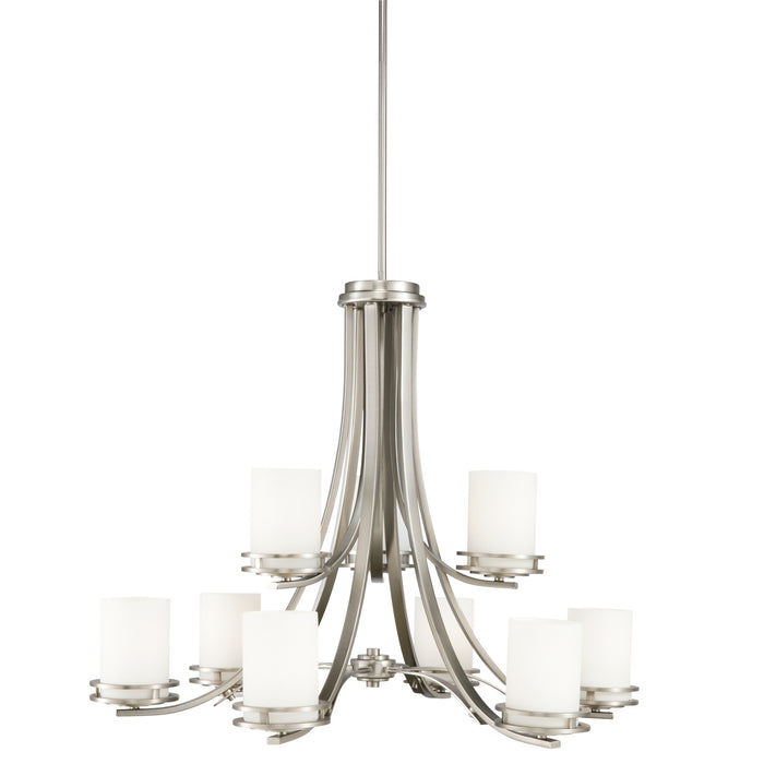 Kichler 1674NI Nine Light Chandelier, Brushed Nickel