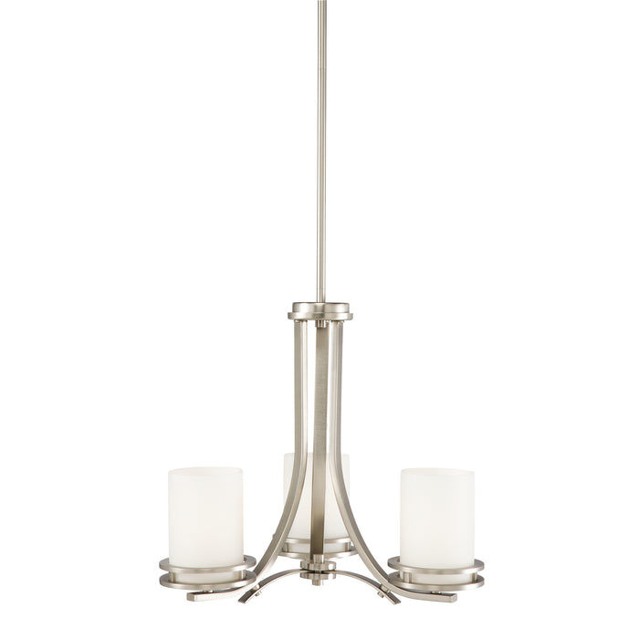 Kichler 1671NI Three Light Chandelier, Brushed Nickel