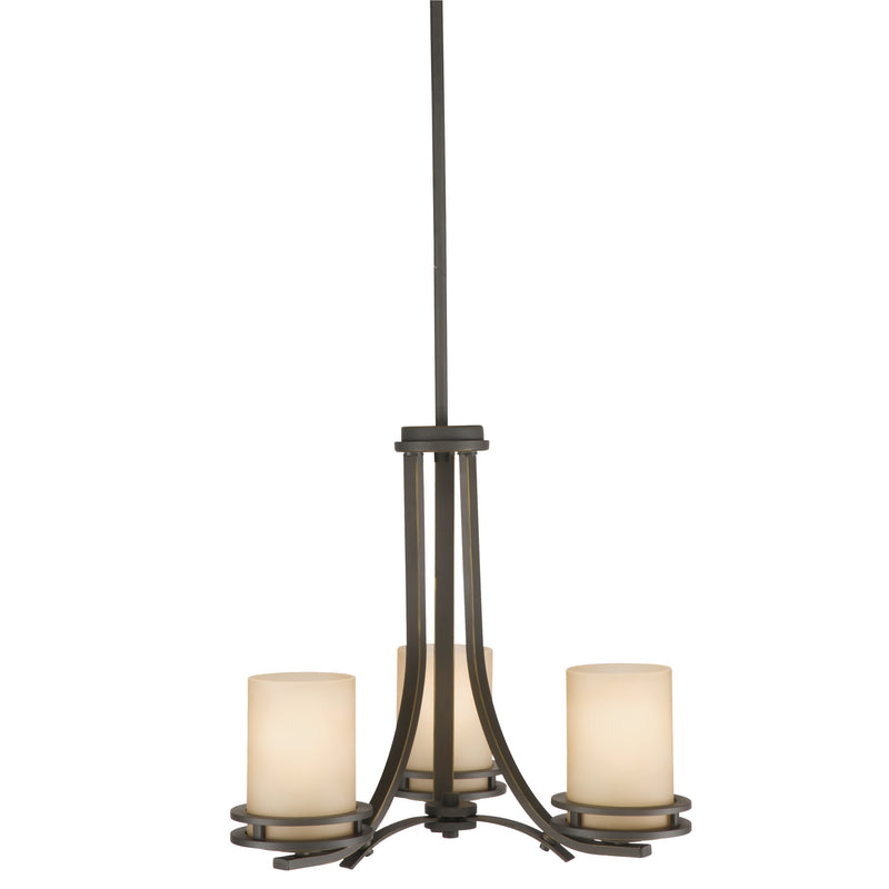Kichler 1671OZ Three Light Chandelier, Olde Bronze