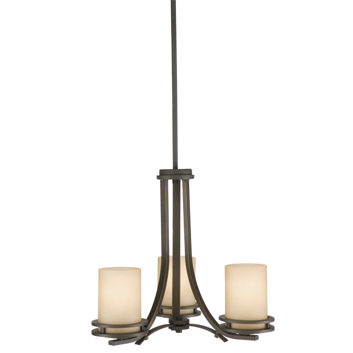 Kichler 1671OZ Three Light Chandelier, Olde Bronze