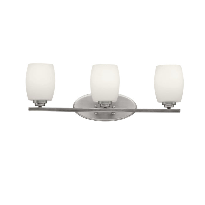 Kichler 5098NI Three Light Bath, Brushed Nickel