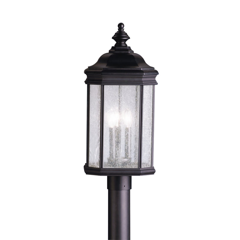 Kichler 9918BK Three Light Outdoor Post Mount, Black