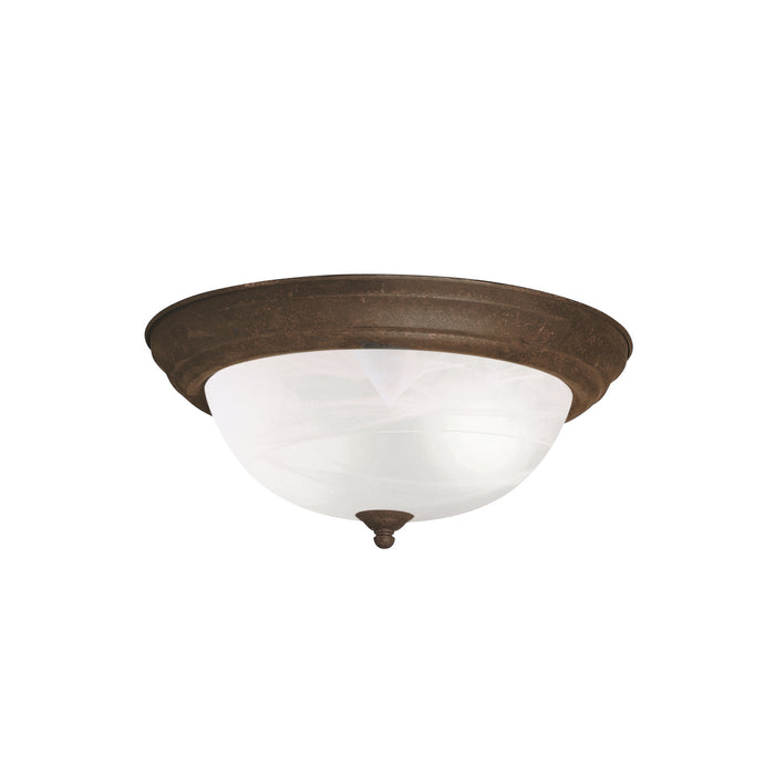 Kichler 8109TZ Two Light Flush Mount, Tannery Bronze