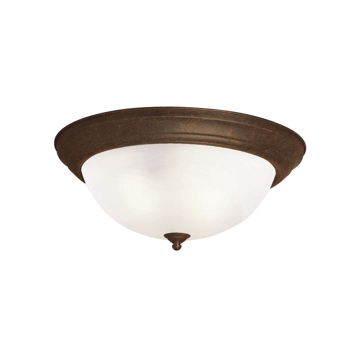 Kichler 8110TZ Three Light Flush Mount, Tannery Bronze