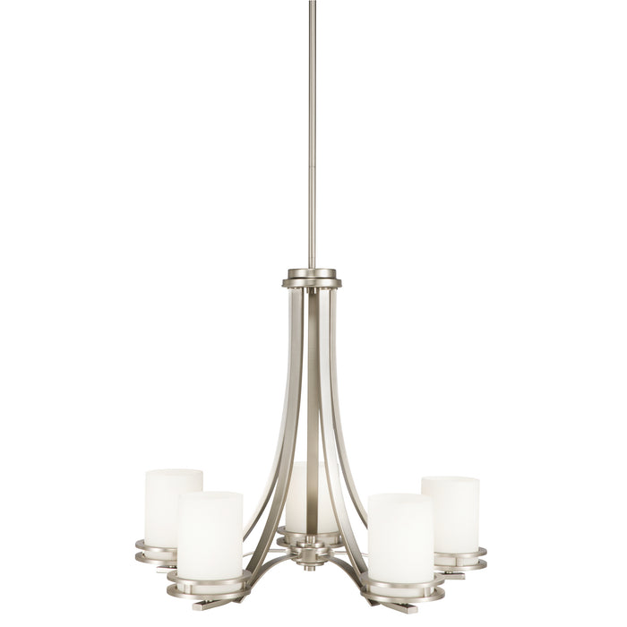 Kichler 1672NI Five Light Chandelier, Brushed Nickel