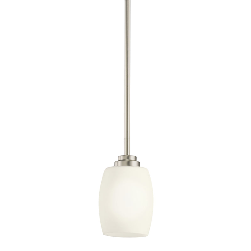 Kichler 3497NI One Light Mini Pendant, Brushed Nickel