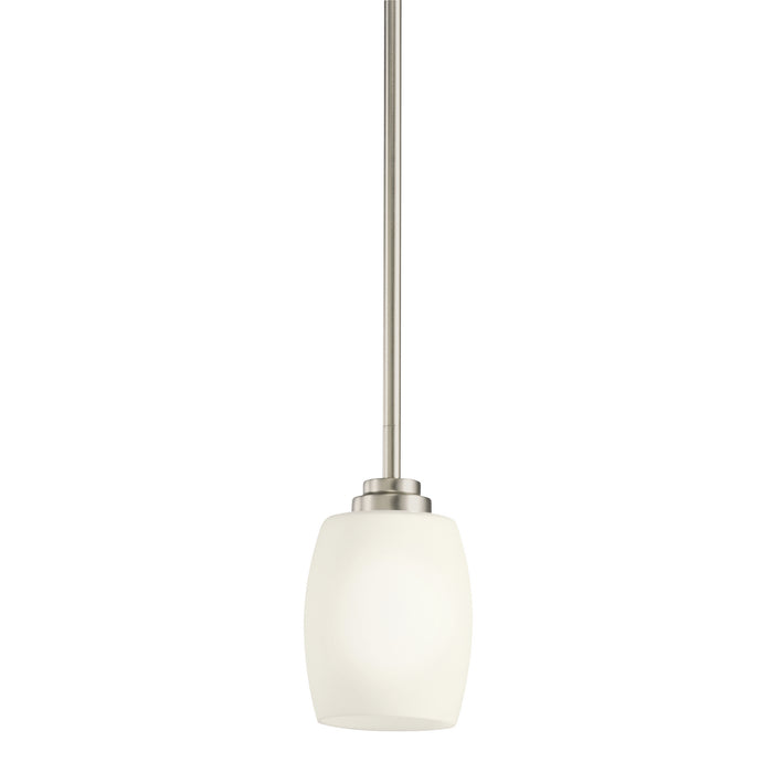 Kichler 3497NI One Light Mini Pendant, Brushed Nickel