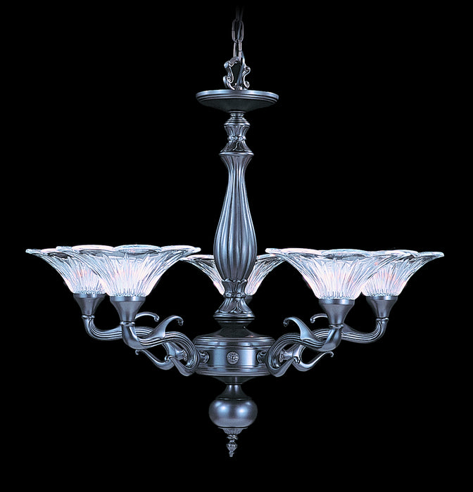 Framburg 8625 MB Five Light Chandelier, Mahogany Bronze