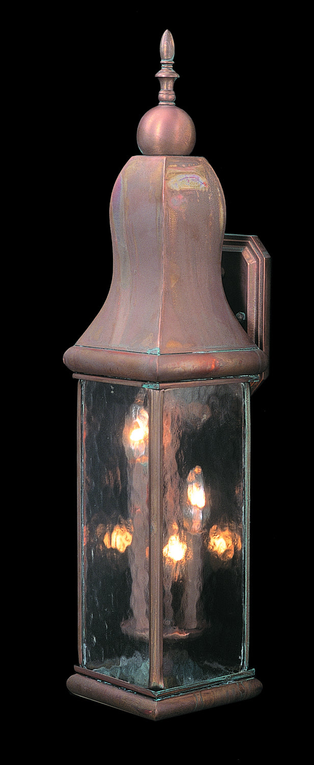 Framburg 9265 RC Three Light Exterior Wall Mount, Raw Copper