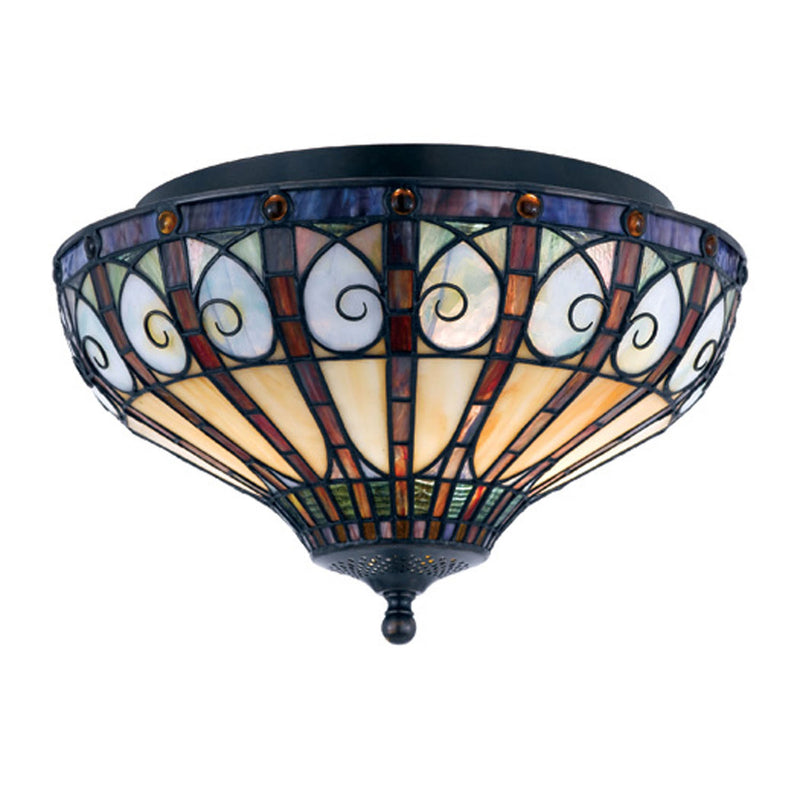 Quoizel TFAV1714VB Two Light Flush Mount, Vintage Bronze