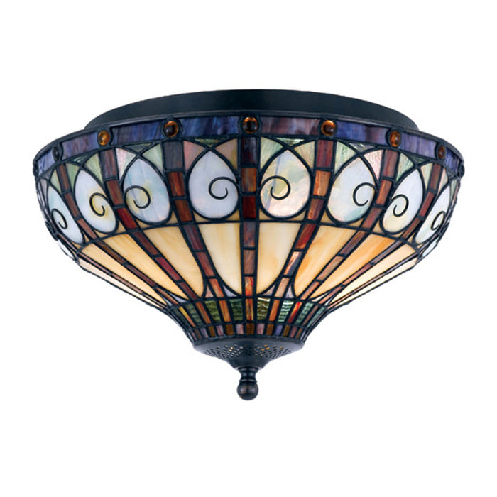 Quoizel TFAV1714VB Two Light Flush Mount, Vintage Bronze