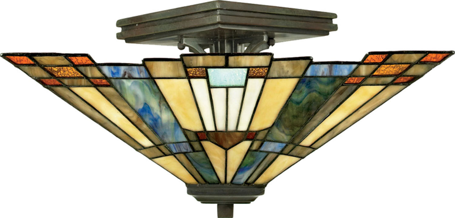 Quoizel TFIK1714VA Two Light Semi Flush Mount, Valiant Bronze