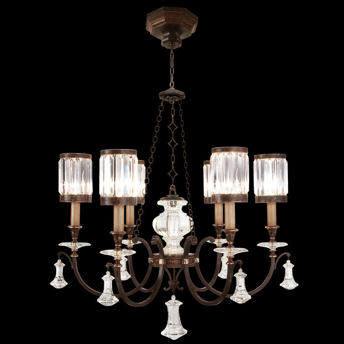 Fine Art 584240ST Six Light Chandelier, Bronze