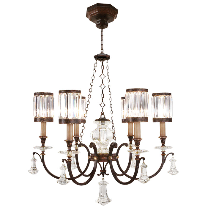 Fine Art 584240ST Six Light Chandelier, Bronze