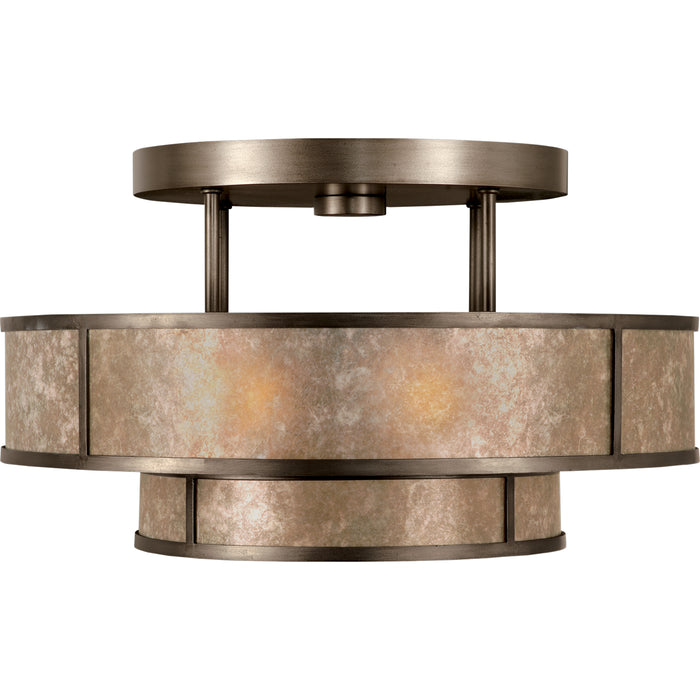 Fine Art 600940ST Three Light Semi-Flush Mount, Bronze
