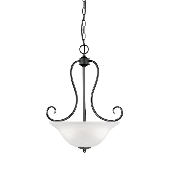 Millennium 73-BK Three Light Pendant, Black