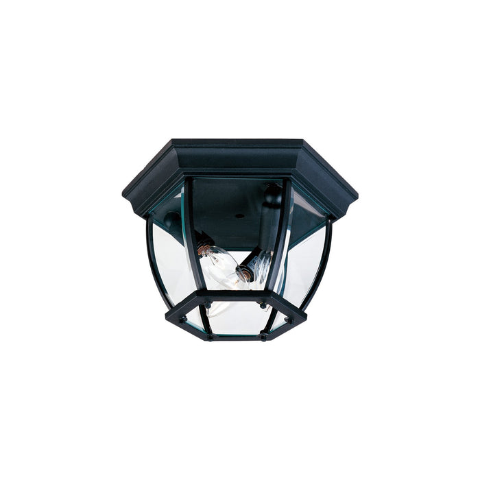 Maxim 1029BK Three Light Outdoor Ceiling Mount, Black